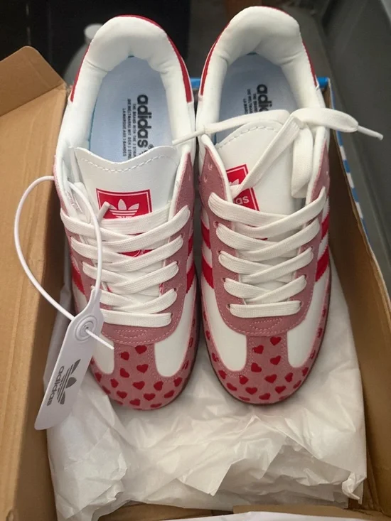 adidas White, Pink & Red Campus-Style Sneaker - Picture 7 of 7
